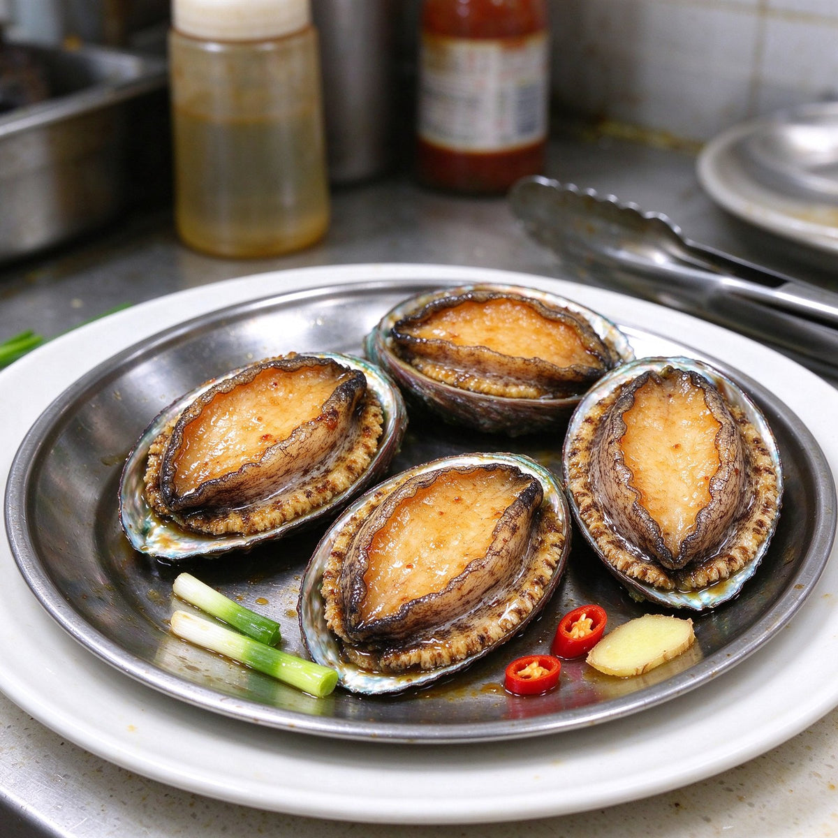 Steamed Abalone in the Shell