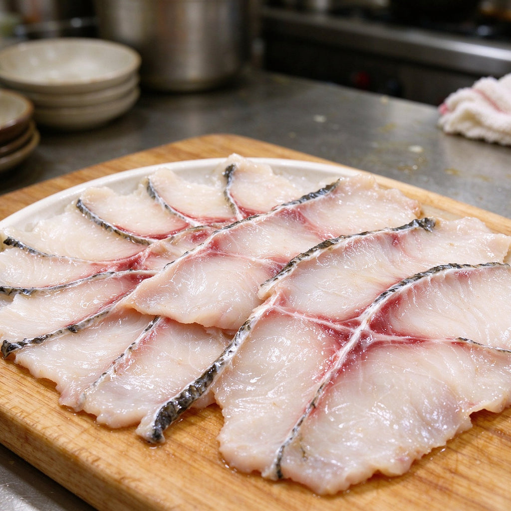 Thinly Sliced Fresh Fish Fillets