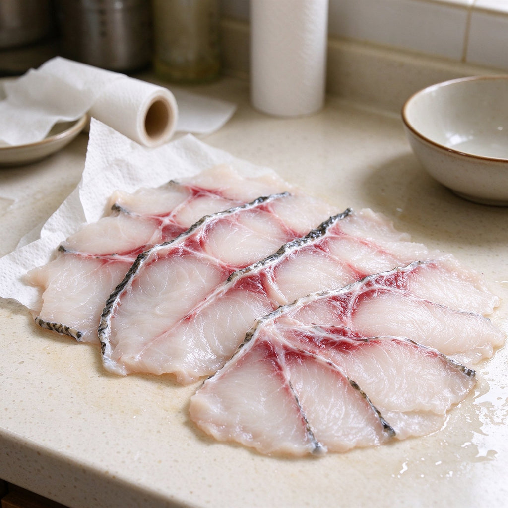 Thinly Sliced Fresh Fish Fillets